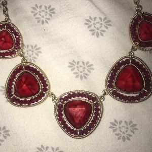 Perfect Condition Red and Gold Statement Necklace